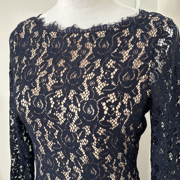 NWOT Eliza J Navy Lace Dress Size 4 - Picture 2 of 6